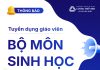 TUYỂN DỤNG GIÁO VIÊN MÔN SINH HỌC CẤP THCS